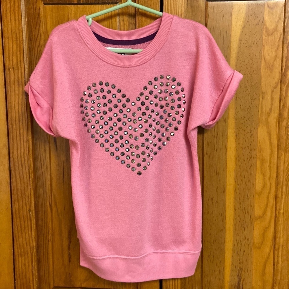 RUUM American Kid’s Wear Shirtsleeve SweaterSweatshirt Top Embellished Hearts XS
